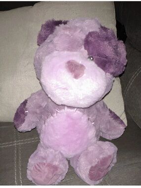 Gund Purple Frankenstein Plush Teddy Bear - Lavender and Deep Purple